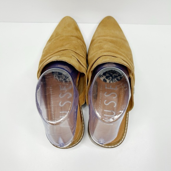 MUSSE & CLOUD Slip On Tan Suede Mules Coastal Cowgirl Western Boho 37 US 6.5-7 - Picture 4 of 8